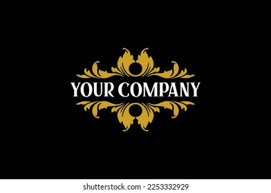 Luxury Leaf Vintage Logo Vector