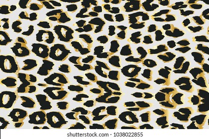 Lujoso fondo de leopardo con manchas doradas