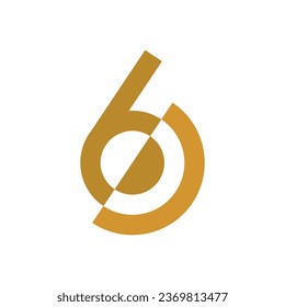 luxury Letter 6 Logo Design, Six Logo Design
