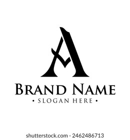 Logotipo de letra de lujo "A". Adecuado para su uso para su marca de negocios de belleza o negocio de moda.