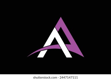 Luxury Letter A OR AA Logo Design. Elegant Geometric Line Curve Vector Logotype. Creative Monogram Logo Illustration.