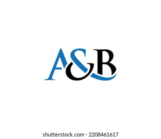 Luxury Letter A und B Creative Logo Design Vektorgrafik Concept Template.