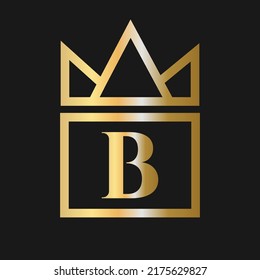 Luxury Letter B Crown Logo Cosmetic Stock Vector (Royalty Free ...