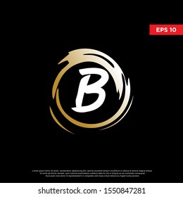 luxury letter b inside enzo zen logo. modern icon, template design