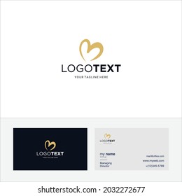 Luxury Letter B logo and business card template 