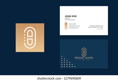 Luxury Letter B Logo With Clean Business Card