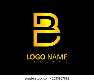 Luxury Letter B Logo Design Gold Stock Vector (Royalty Free) 1653987892 ...