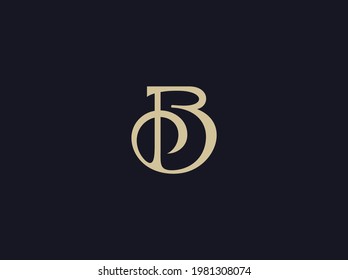 luxury letter B logo design element