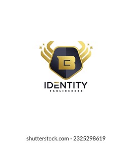 Luxury Letter B logo, gold Bull logo,head bull logo, monogram Logo Design Template