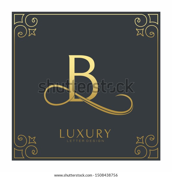 Luxury Letter B Logo Template Gold Stock Vector (Royalty Free ...