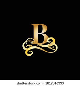 Luxury Letter B Monogram Logo Gold Stock Vector (Royalty Free ...