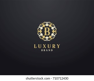 Luxury letter B monogram vector logo design. mandala and elegant logo.