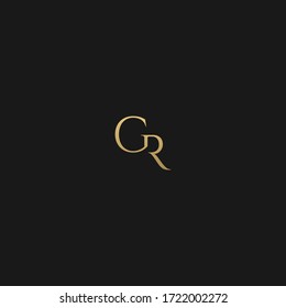 Luxury letter CR or GR logo icon