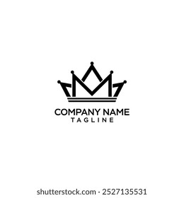 luxury letter with crown logo design, This logo is great for all types of businesses.