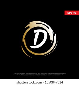 luxury letter d inside enzo zen logo. modern icon, template design