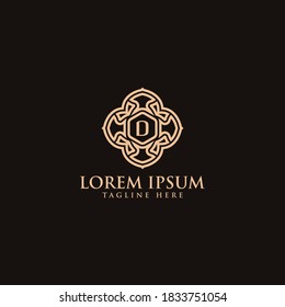 luxury letter D Logo Design Template Vector Graphic Branding Element.