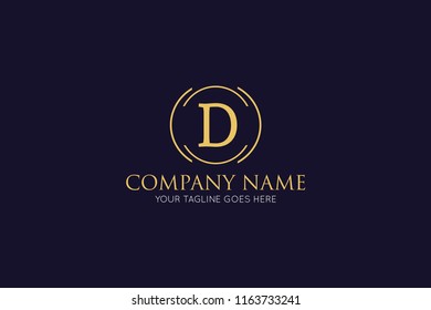 Luxury Letter D Logo Icon Symbol Stock Vector (Royalty Free) 1163733241 ...