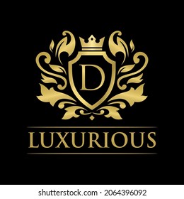 Luxury and letter D Logo,Vector logo template