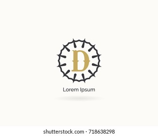 Luxury letter D monogram logo design.