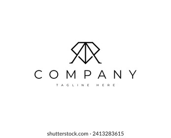 luxury letter A diamond logo design