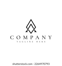 luxury letter A diamond vector logo design