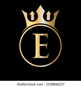 Luxury Letter E Crown Logo Crown Stock Vector (Royalty Free) 2158846217 ...