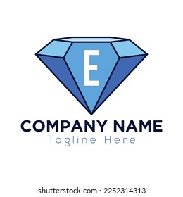 Luxury Letter E Gold Queen Design Logo. Elegant Diamond logo Design consept for boutique,restaurant, wedding service, hotel or business identity.