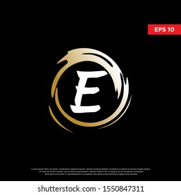 luxury letter e inside enzo zen logo. modern icon, template design