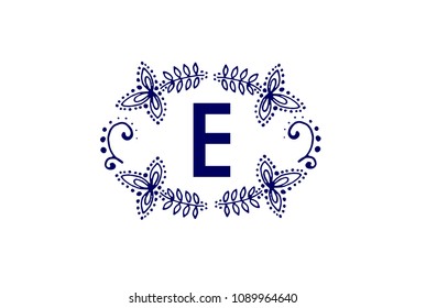 Luxury Letter E  Logo Design. Simple Elegant Monogram Vector.