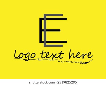 Diseño de logotipo de lujo de la letra e. E Logo Branding Identidad Logotipo Corporativa del Vector E design