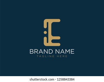 Luxury letter E logo. Elegant identity design