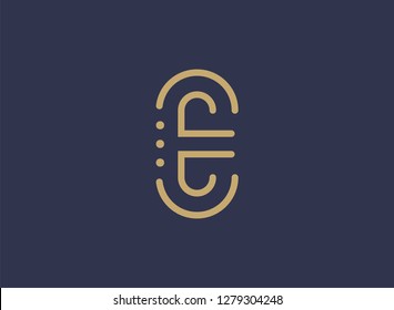 Luxury letter E logo. Elegant identity design