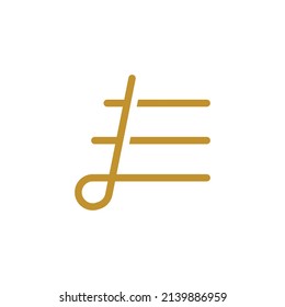 luxury letter EL or LE logo design