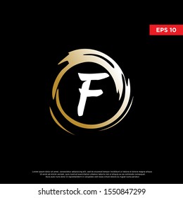 luxury letter f inside enzo zen logo. modern icon, template design