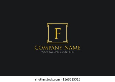 luxury letter f logo, icon, symbol