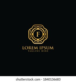 Luxury Letter F Logo icon Design Template Vector Graphic Branding Element