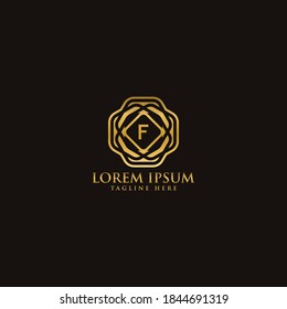 Luxury Letter F Logo icon Design Template Vector Graphic Branding Element