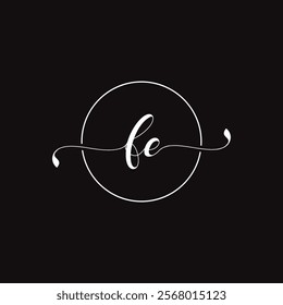 Luxury letter fe logo design