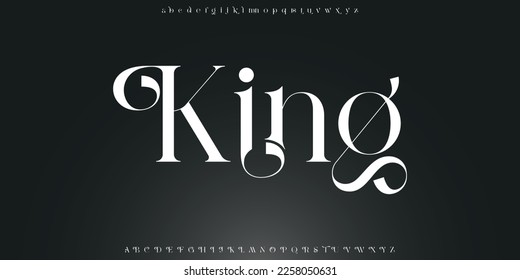 Luxury letter font and tech typeface. Minimal Alphabet set. Creative fonts Logo design for Business.