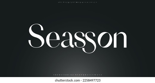 Luxuriöse Schriftart und technische Schrift. Minimal Alphabet Set. Kreative Schriftarten Logo-Design für Business.