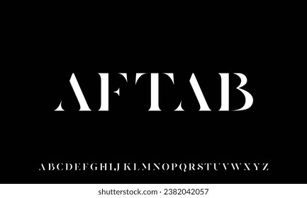 Letra de lujo y tipo de letra tecnológica. Conjunto de alfabetos mínimo. Fuentes creativas Diseño de logotipos para empresas.