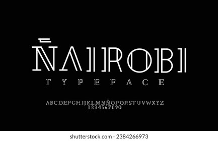 Luxuriöse Schriftart und technische Schrift. Minimal Alphabet Set. Kreative Schriftarten Logo-Design für Business.