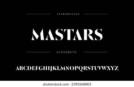 Luxury letter font and tech typeface. Minimal Alphabet set. Creative fonts Logo design for Business.