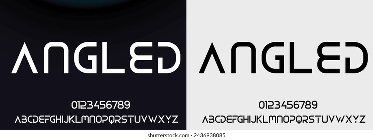 Luxury letter font and tech typeface. Minimal Alphabet set. Creative fonts Logo design for Business.