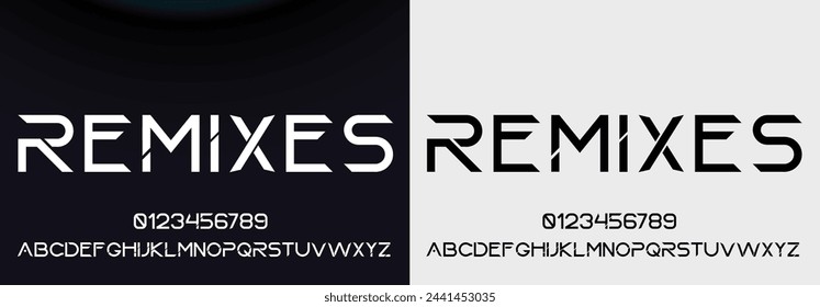 Luxury letter font and tech typeface. Minimal Alphabet set. Creative fonts Logo design for Business.