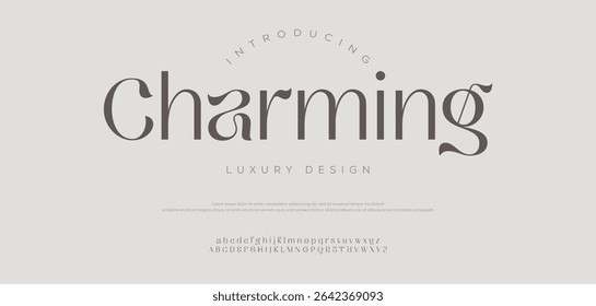 Luxury letter font and tech typeface. Minimal Alphabet set. Creative fonts Logo design for Business. Typography luxury classic lettering serif italic fonts decorative wedding vintage retro logos.
