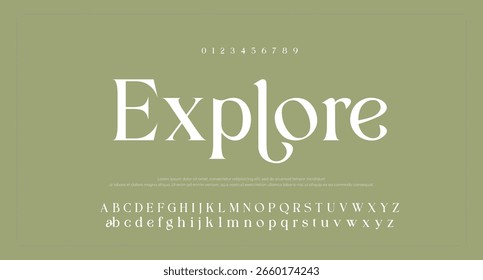 Luxury letter font and tech typeface. Minimal Alphabet set. Creative fonts Logo design for Business.