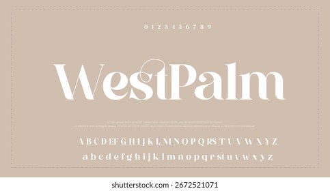 Fuente de letra de lujo y tipografía de tecnología. Conjunto de alfabeto mínimo. Fuentes creativas Diseño de logotipos para empresas.