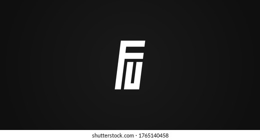 Luxury letter FU logotype vektor, premium elegan monogram FU vektor