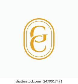 Luxury Letter G and C badge Logo